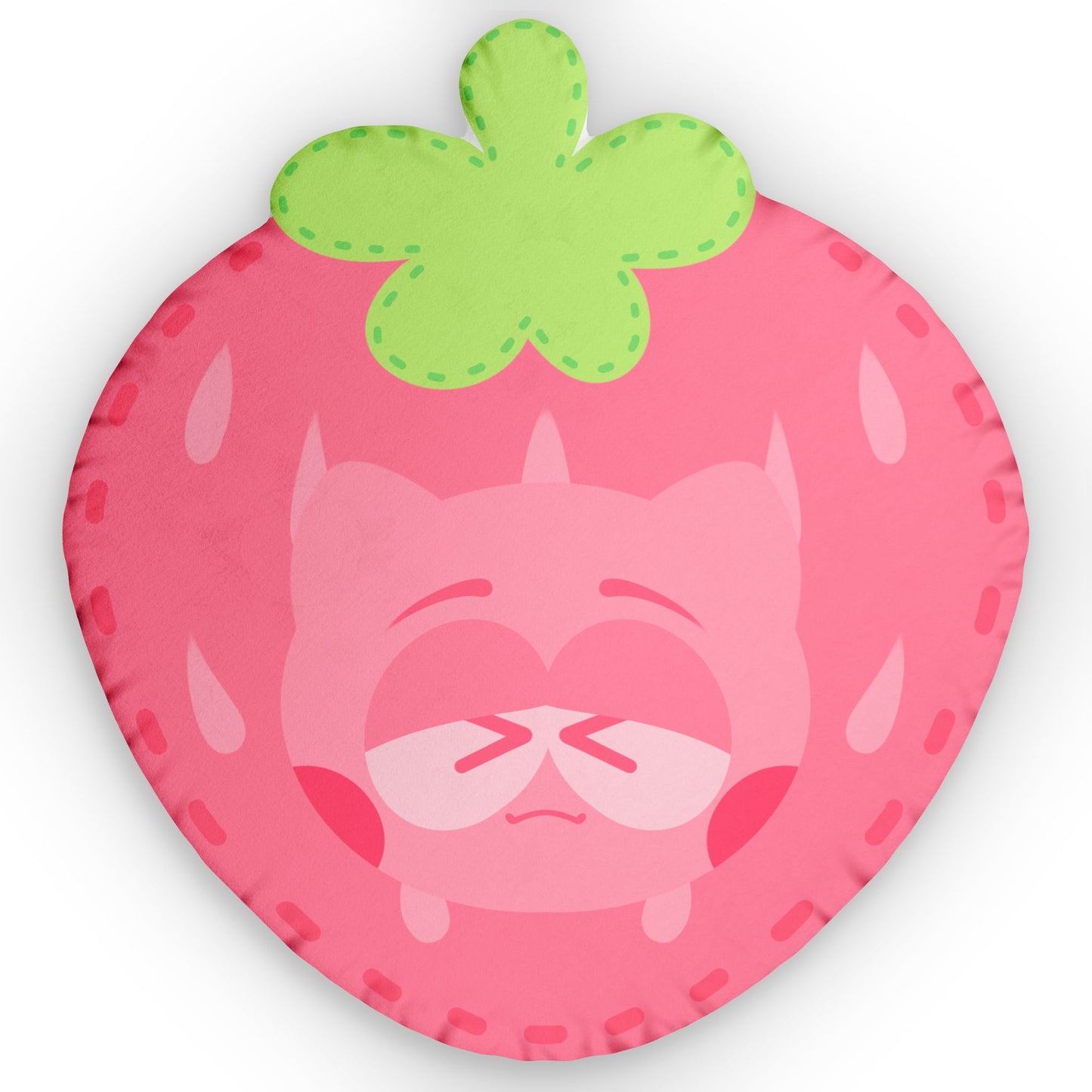 Strawberry Kitty Pillow
