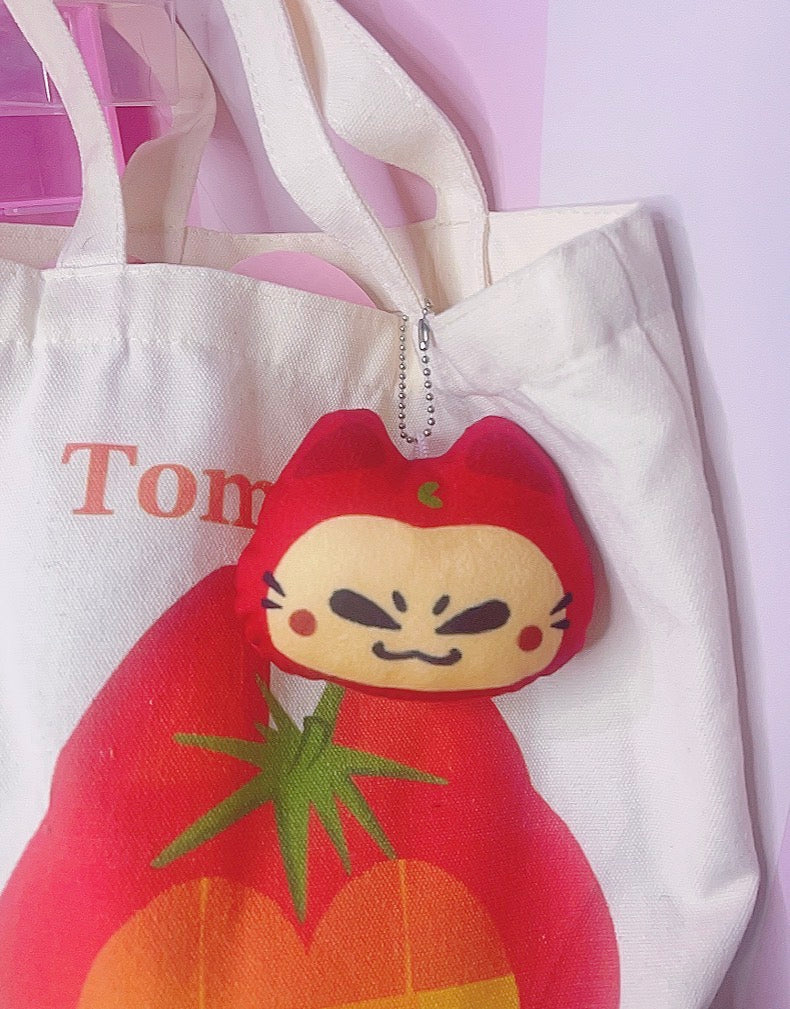 Apple Kitty Plush Keychain