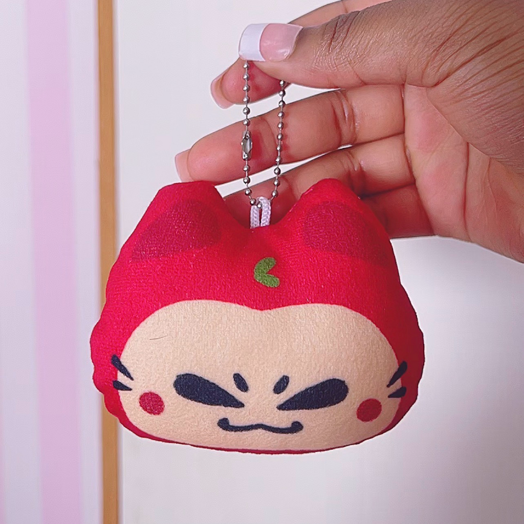 Apple Kitty Plush Keychain